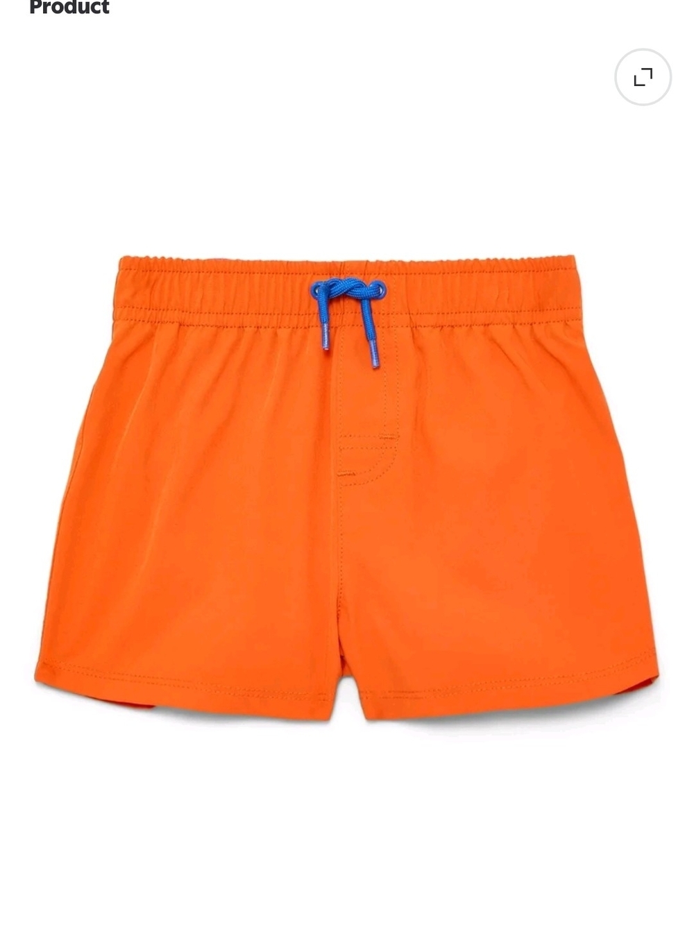 wonder nation Orange Swim Trunks with Blue Drawcord